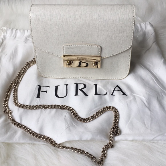 Furla Handbags - FURLA Mini Julia Saffiano Leather Crossbody Bag.